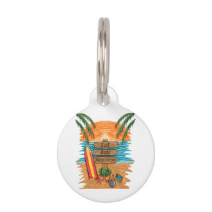 Médaillon Pour Animaux musique de surf été heureux