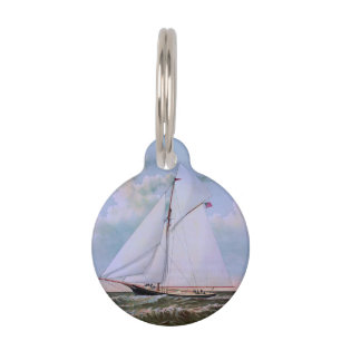 Médaillon Pour Animaux Navire de voile antique sloop yacht voilier océan