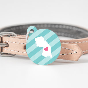 Médaillon Pour Animaux New Jersey Heart