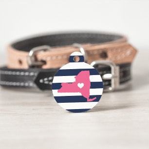 Médaillon Pour Animaux New York Heart