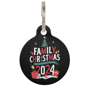 Médaillon Pour Animaux Noël de famille 2024 Rassembler les souvenirs