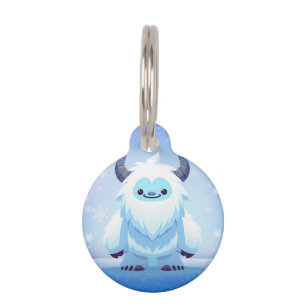 Médaillon Pour Animaux Noël mignon/yeti d'hiver