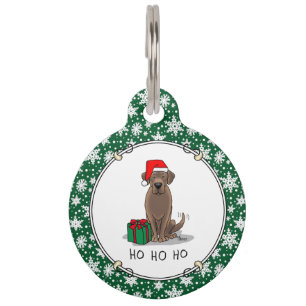 Médaillon Pour Animaux Noël Père Noël Chocolat Labrador Retriever Cute