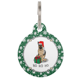 Médaillon Pour Animaux Noël Santa Hat Allemand Berger Chien mignonne