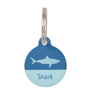 Médaillon Pour Animaux Nom de chat de chien requin