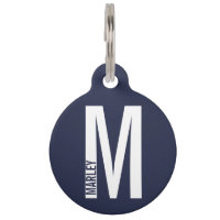 Nom de l'animal et monogramme avec code QR