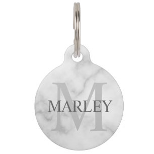 Médaillon Pour Animaux Nom de l'animal et monogramme avec les coordonnée