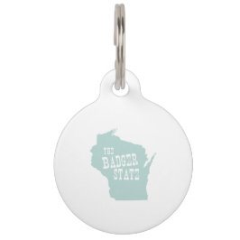 Médaillon Pour Animaux Nom de l'État du Wisconsin