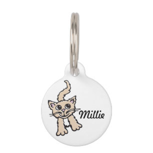 Médaillon Pour Animaux Nom du chat graphique et balise de familier de dét