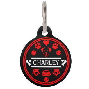 Médaillon Pour Animaux Nom du chien drôle