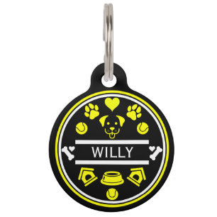 Médaillon Pour Animaux Nom du chien drôle