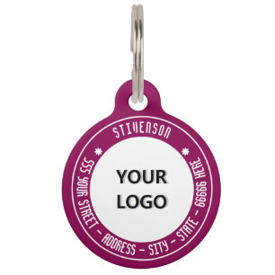Médaillon Pour Animaux Nom du logo ou de l'adresse photo personnalisé Num