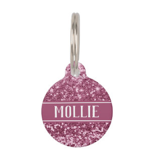 Médaillon Pour Animaux Nom et adresse de la Parties scintillant en verre