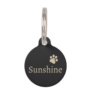 Médaillon Pour Animaux Nom et adresse personnalisés pour l'animal (sable)