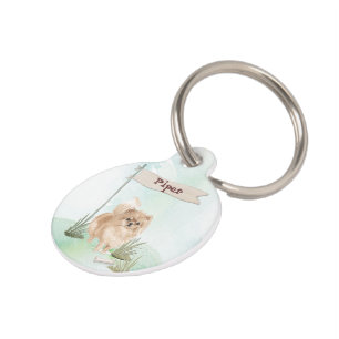 Médaillon Pour Animaux Nom personnalisé Chien Pommeranian