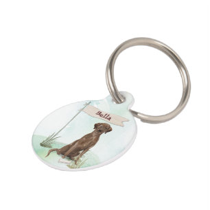 Médaillon Pour Animaux Nom personnalisé Chocolat Lab Animal de compagnie 