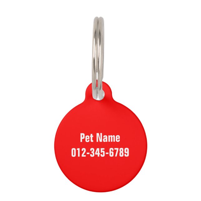 Médaillon Pour Animaux Nom personnalisé étiquette de animal de compagnie  (Devant)