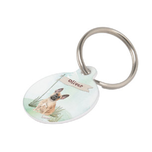 Médaillon Pour Animaux Nom personnalisé French Bulldog Pet Chien