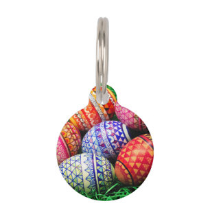 Médaillon Pour Animaux Oeufs de pâques fleuris