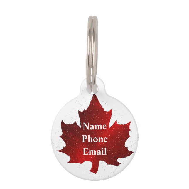 MÉDAILLON POUR ANIMAUX ONGLET CANADA ID ANIMAL (Devant)