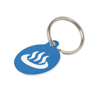 Médaillon Pour Animaux Onsen ♨ Hot Spring 温 泉 Japonais