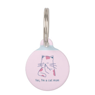 Médaillon Pour Animaux Oui, je suis une maman chatte