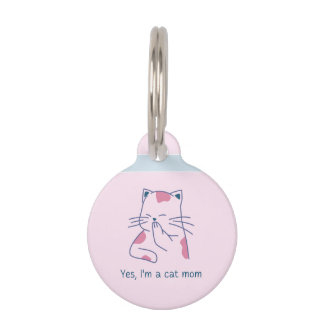 Médaillon Pour Animaux Oui, je suis une maman chatte