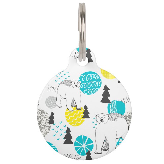 Médaillon Pour Animaux Ours polaire (Devant)