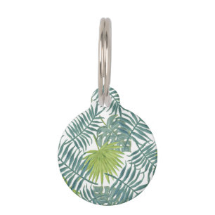 Médaillon Pour Animaux Palm Tree Fronds Peinture hawaïenne