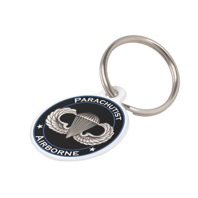 Médaillon Pour Animaux Parachutiste aéroporté (Côté )
