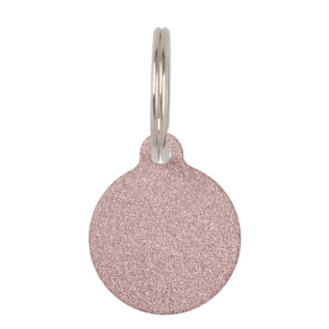 Médaillon Pour Animaux Parties scintillant d'or Rose (Devant)