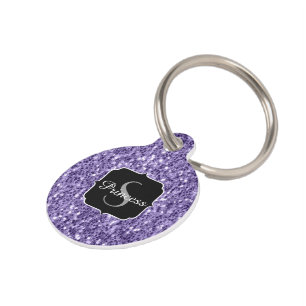 Médaillon Pour Animaux Parties scintillant violet ultra violet scintille
