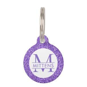 Médaillon Pour Animaux Parties scintillant violette Parkle rose Jolie Fil
