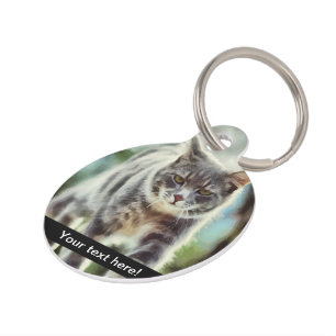 Médaillon Pour Animaux Peinture de chat