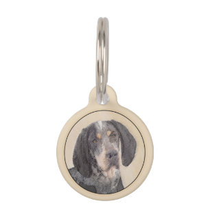 Médaillon Pour Animaux Peinture de linge bluetick - mignon chien original