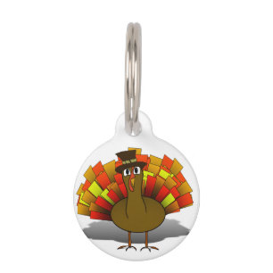 Médaillon Pour Animaux Pèlerin de Turquie Thanksgiving