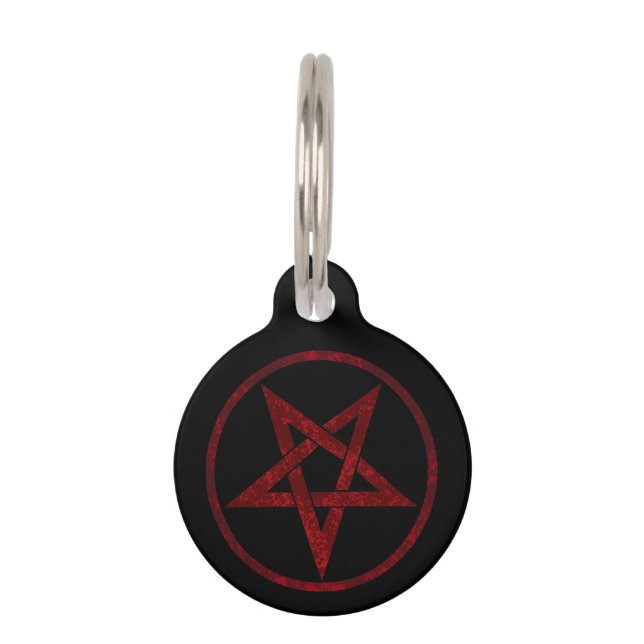 Médaillon Pour Animaux Pentagram Red Devil (Devant)