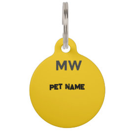 Médaillon Pour Animaux Personalized Cat ID Tag with MW Monogram | Safe an