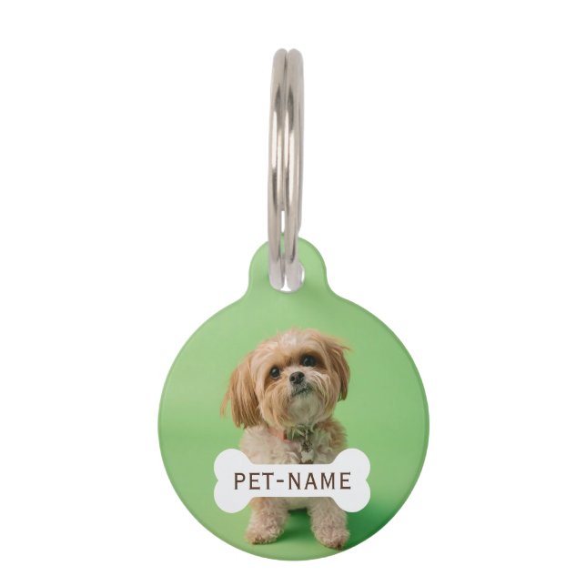 Médaillon Pour Animaux Personalized Custom Pet Dog Photo And Text Picture (Devant)