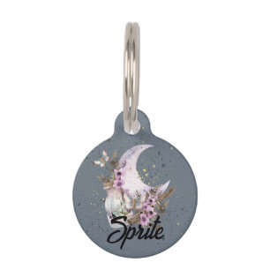 Médaillon Pour Animaux Personnalisable Lavande de Lavande de Boho