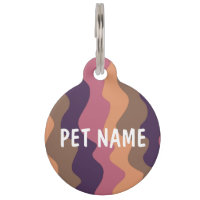 PERSONNALISER IT Rose Retro Curvy Stripes Colorful