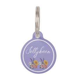 Médaillon Pour Animaux Personnaliser le nom rose