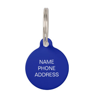 Médaillon Pour Animaux Personnaliser personnalisation cobalt bleu chien N