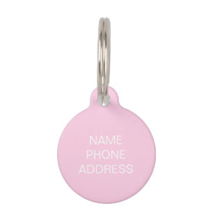 Médaillon Pour Animaux Personnaliser, personnalisation Rose, chien blanc,