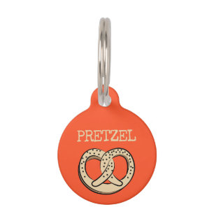 Médaillon Pour Animaux Pétit Bretzel Orange