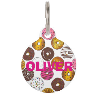 Médaillon Pour Animaux Petit-déjeuner personnalisé Donut Doughnut Cuisine