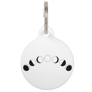 Médaillon Pour Animaux Phases de la lune