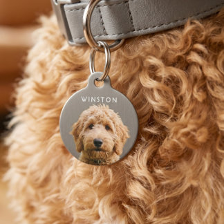 Médaillon Pour Animaux Photo personnalisé avec nom de chien - LIRE LA DES