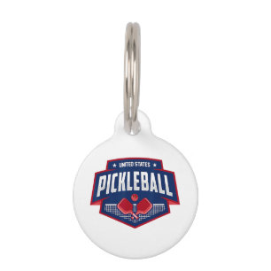 Médaillon Pour Animaux Pickleball Support Team Pickleball Player USA