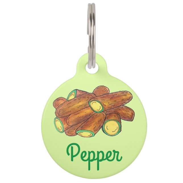 Médaillon Pour Animaux Piments Jalapeño Frits Piment Vert Chaud Jalapeño (Devant)